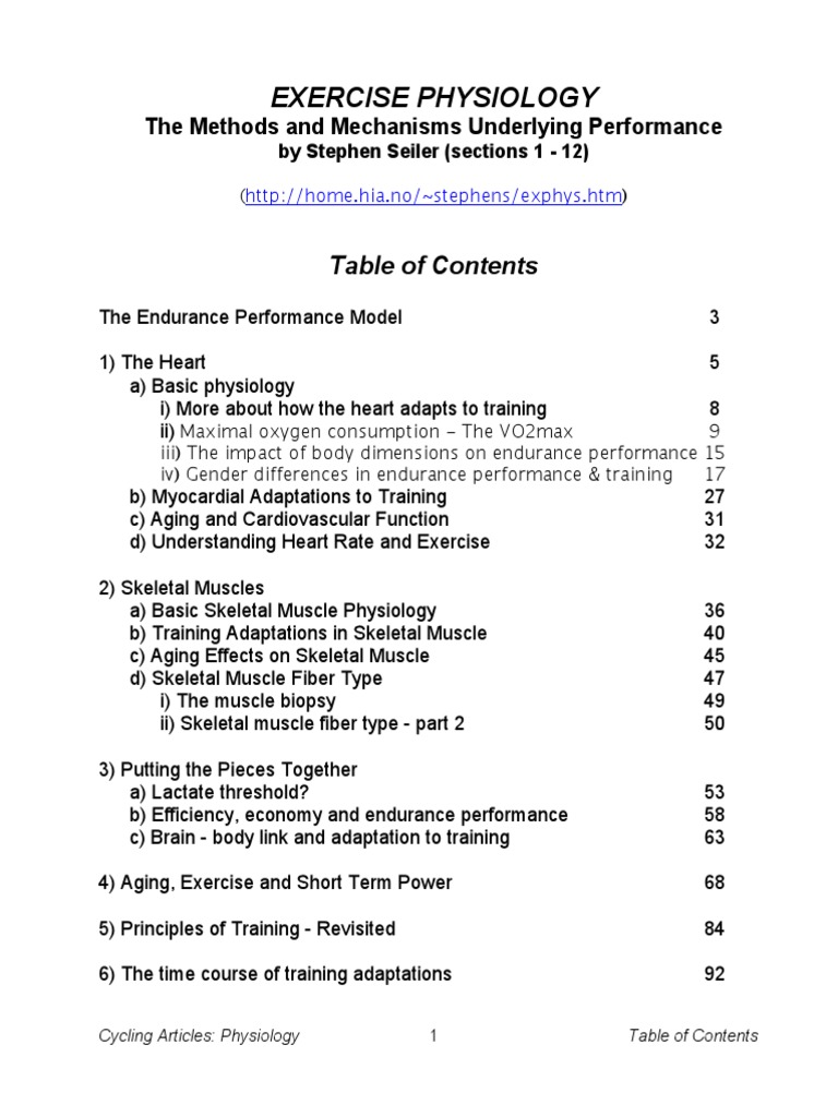 Exercise Physiology | PDF | Heart Rate | Heart