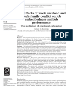 The Effects of Work Overload and Work-Family Conflict On Job Embeddedness and Job Performance