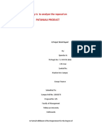 Analysis of Patanjali Product Sales