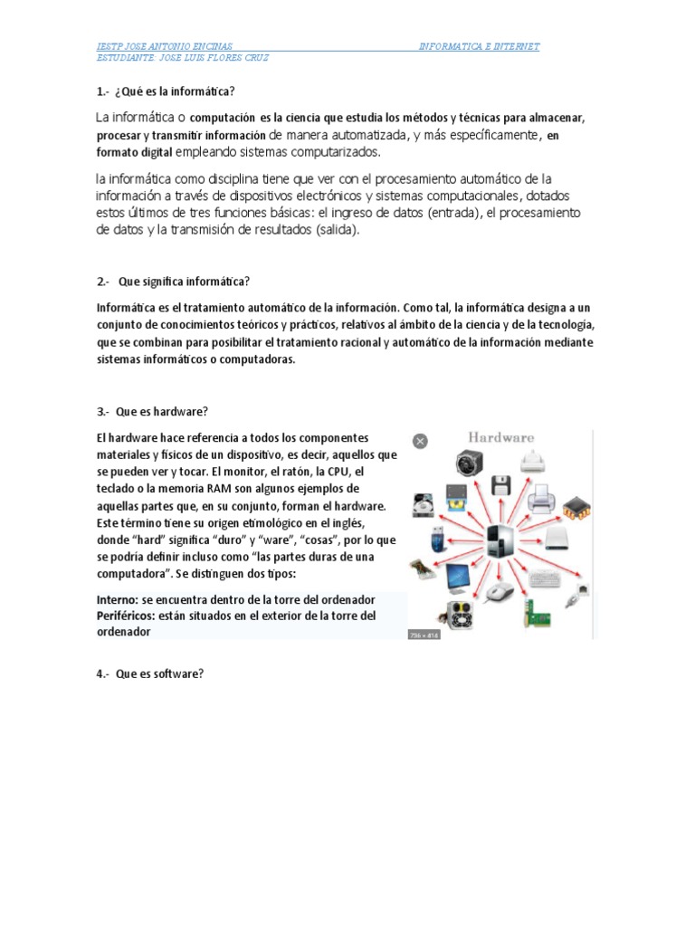 Trabajo Final de Informatica | PDF | Hardware de la computadora ...