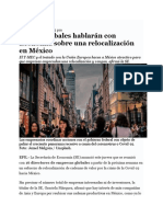 16 CEO globales hablarán con Economía sobre una relocalización en México