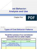 Cost Behavior: Analysis and Use: Chapter Five