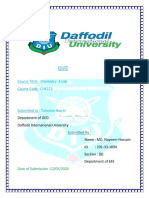 Course Tittle: Chemistry - 1 Lab Course Code: CHE112: Department of GED Daffodil International University