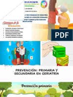 Prevención Primaria y Secundarias en Geriatría