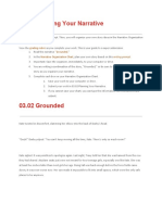 03.02 Planning Your Narrative: Grading Rubric "Grounded." Narrative Organization Chart