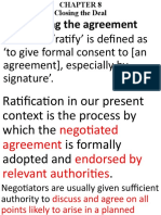 A. Ratifying The Agreement