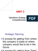 Unit 2: Operations Strategy and Competitiveness