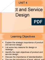 Product and Service Design: Unit 4