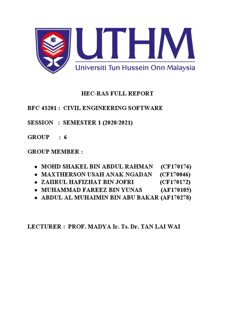 HEC-RAS Flood Management for Sembrong | PDF | River | Flood