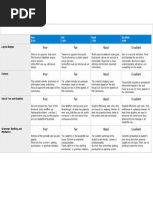 Rubric Travel Brochure