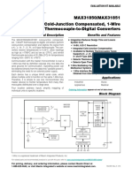 MAX31850/MAX31851 Cold-Junction Compensated, 1-Wire Thermocouple-to-Digital Converters