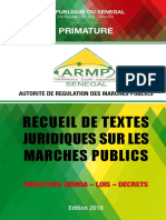 Recueil-De - Textes-Juridiques-Sur-Les-Marchés-Publics au-Sénégal-EDITION 2018 PDF