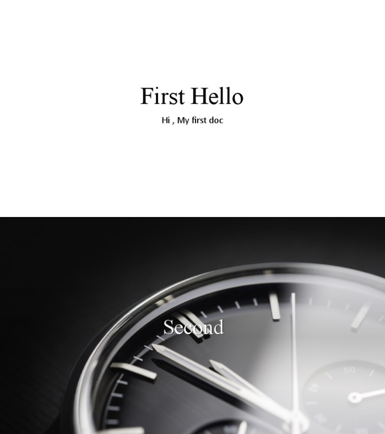 My First Document Introduction | PDF