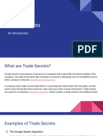 Trade Secrets: An Introduction