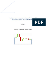 Analyse de création de valeur d’une société d’assurance Vie sous Solvabilité 2