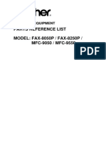 Brother Fax 8050p, 8250p, MFC-9050, 9550 Parts Manual PDF