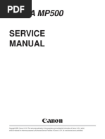 Pixma Mp500: Service Manual