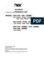 Parts Reference List MODEL: FAX 235 / 236 / 335MC: Facsimile Equipment