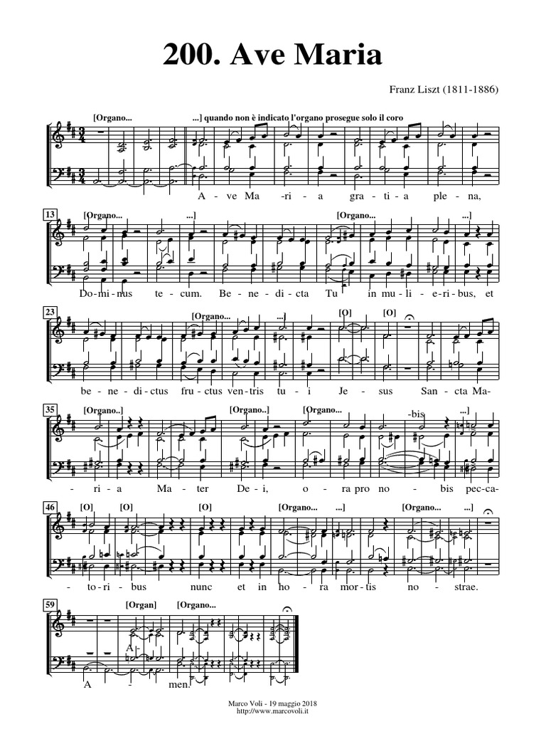 Ave Maria - Liszt | PDF