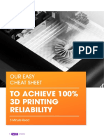 To Achieve 100% 3D Printing Reliability: Our Easy Cheat Sheet