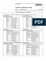 Instruction Installation Sheet: Terminal Arrangement For I/O Wiring