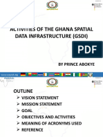 Activities of The Ghana Spatial Data Infrastructure (Gsdi) : by Prince Abokye