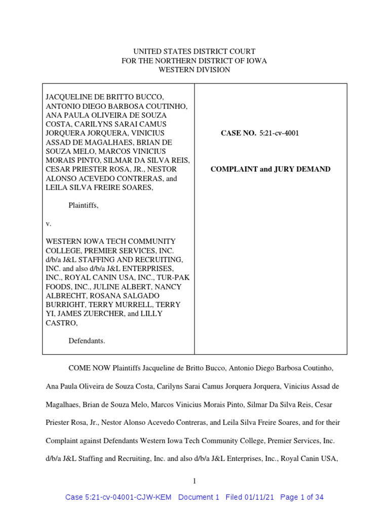 Lawsuit Filed Against Western Iowa Tech Community College Over J1 Visa