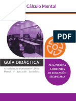 GUÍA DIRIGIDA A DOCENTES DE EDUCACIÓN SECUNDARIA - Cálculo Mental 