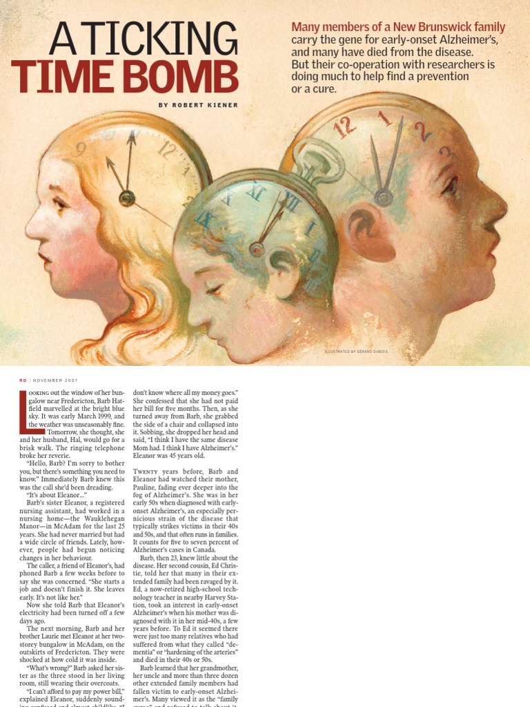 Ticking Time Bomb | PDF | Alzheimer's Disease | Medical Specialties