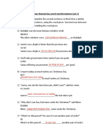 FCE Christmas-Themed Key Word Transformations (Set 1) : Not Nearly As Famous