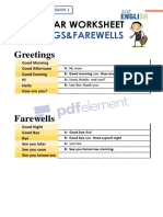 Greetings&Farewells: Grammar Worksheet