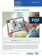 Telehealth Services: Target Audience: Medicare Fee-For-Service Providers