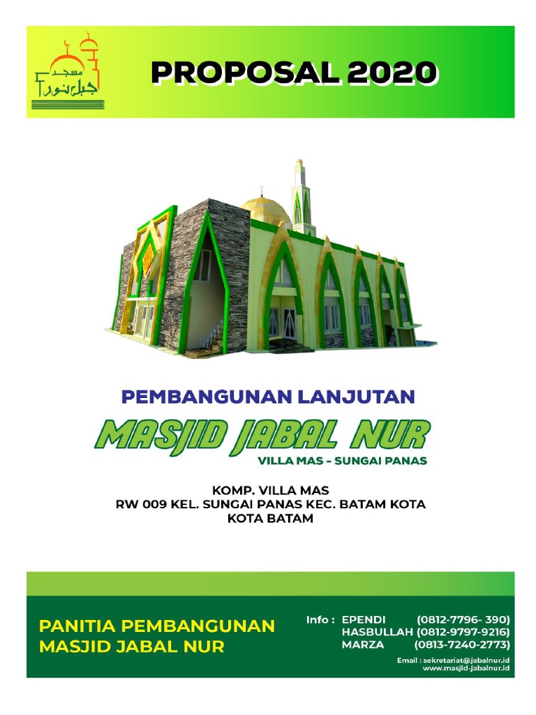 Proposal Pembangunan Masjid Jabal Nur | PDF | Agama & Spiritualitas