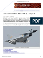 Aviones de Combate Chinos JH-7 J-10 y J-20