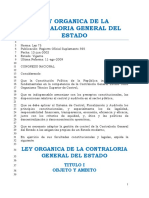 Ley Organica de La Contraloria General Estado