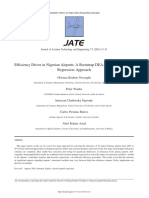 Efficiency Driver in Nigerian Airports - A Bootstrap DEA - Censored