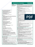 Field Services Checklists