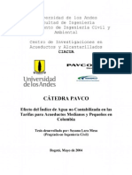 15-Efecto Del Índice de Agua No Contabilizada en Las Tarifas para Acueductos