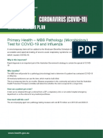 Covid 19 National Health Plan Primary Health Mbs Pathology Microbiology Test For Covid 19 and Influenza PDF