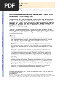 NIH Public Access: Retinopathy and Chronic Kidney Disease in The Chronic Renal Insufficiency Cohort Study (CRIC)