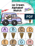 Ice Cream Alphabet Match: Upper and Lower Case Letters