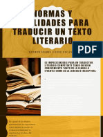 Normas y Finalidades para Traducir Un Texto Literario