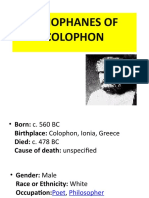 Xenophanes of Colophon: Early Greek Monotheist and Religious Critic
