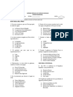 Exámen Mensual de Ciencias Sociales Iii Bimestre 4º Año