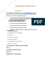 LEY ORGÁNICA DEL TRIBUNAL CONSTITUCIONAL