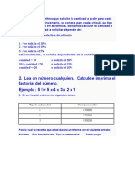 Calcular solicitud inventario y factores