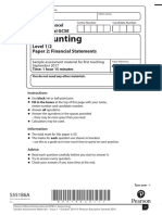 Accounting: Level 1/2 Paper 2: Financial Statements