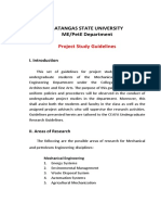 Batangas State University Me/Pete Department: Project Study Guidelines