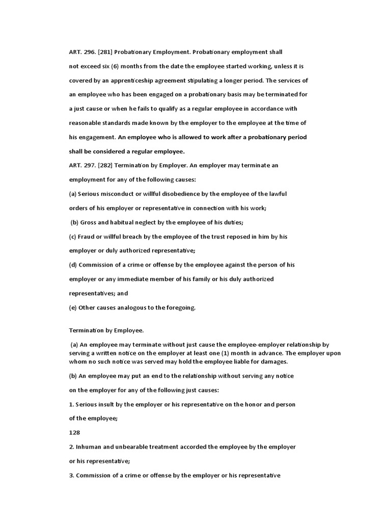 Labor Code Summary | PDF | Law