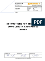 Instructions For The Use of Long Length and Spliced Hoses: Handling